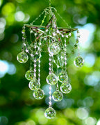 Stained Glass Crystal Chandelier - Multicolor