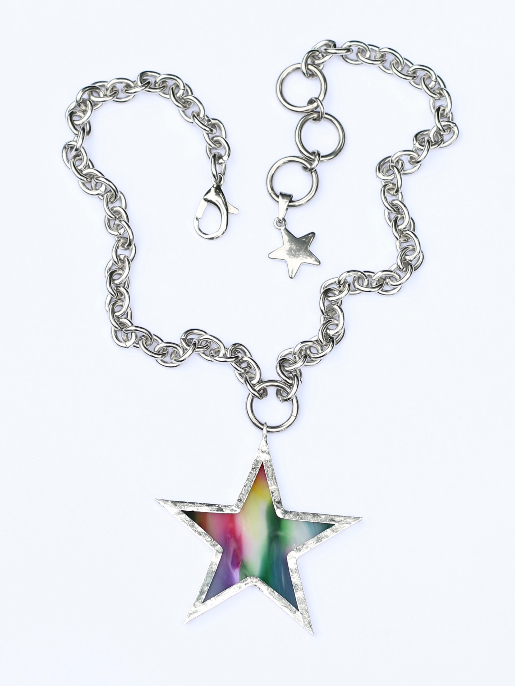 Rainbow Star Necklace - ☆