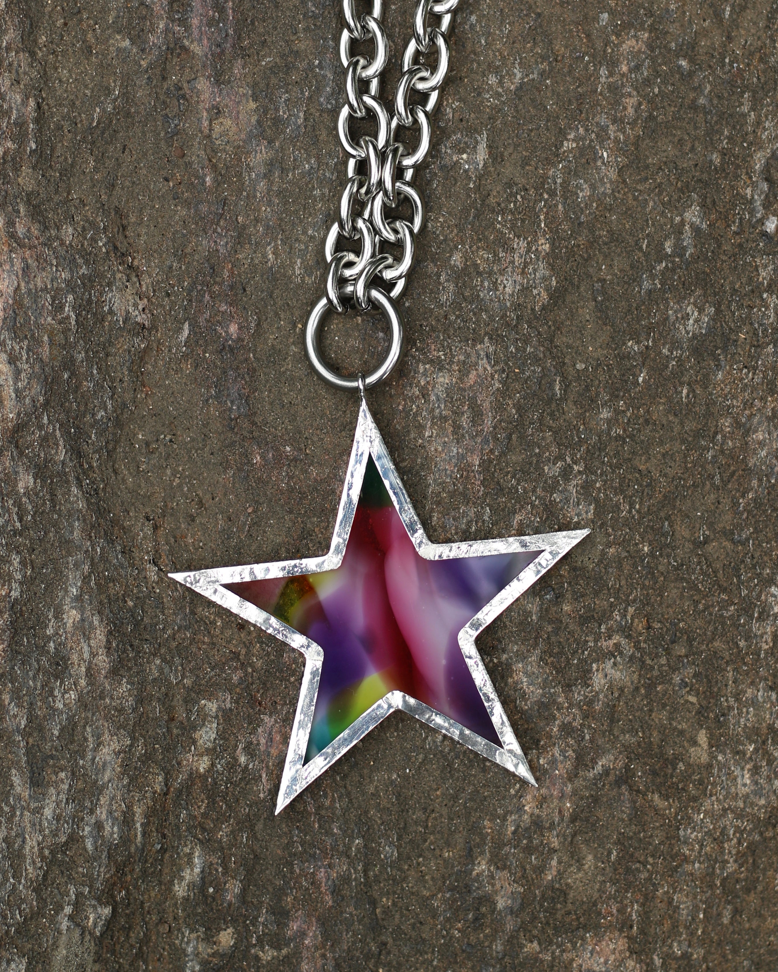 Rainbow Star Necklace -  ★