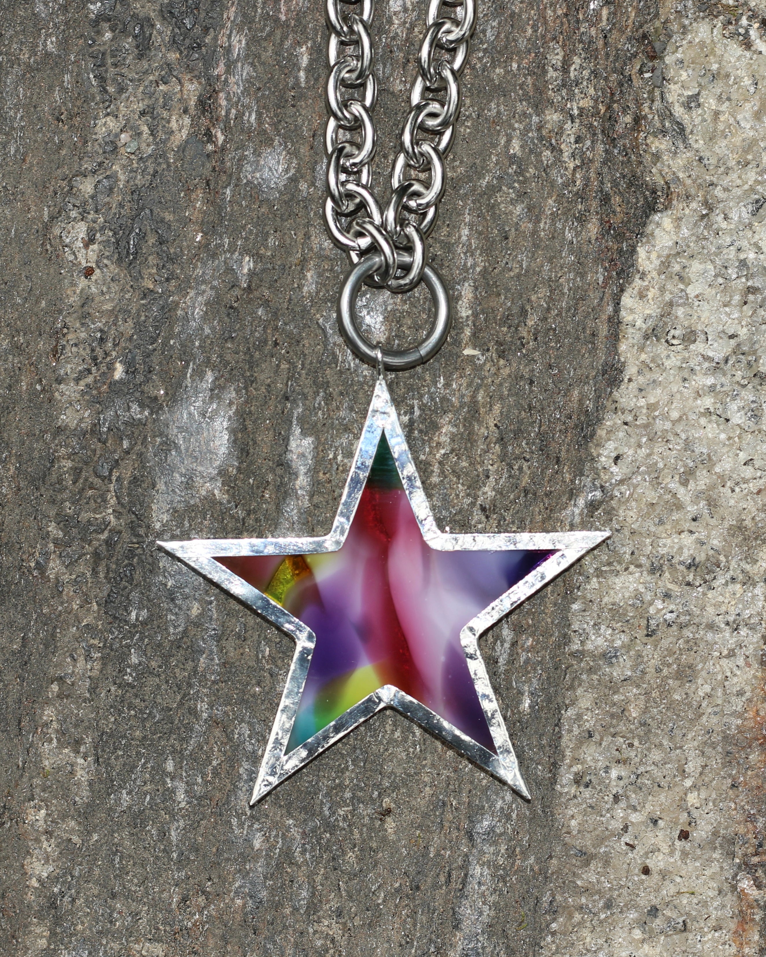 Rainbow Star Necklace -  ★