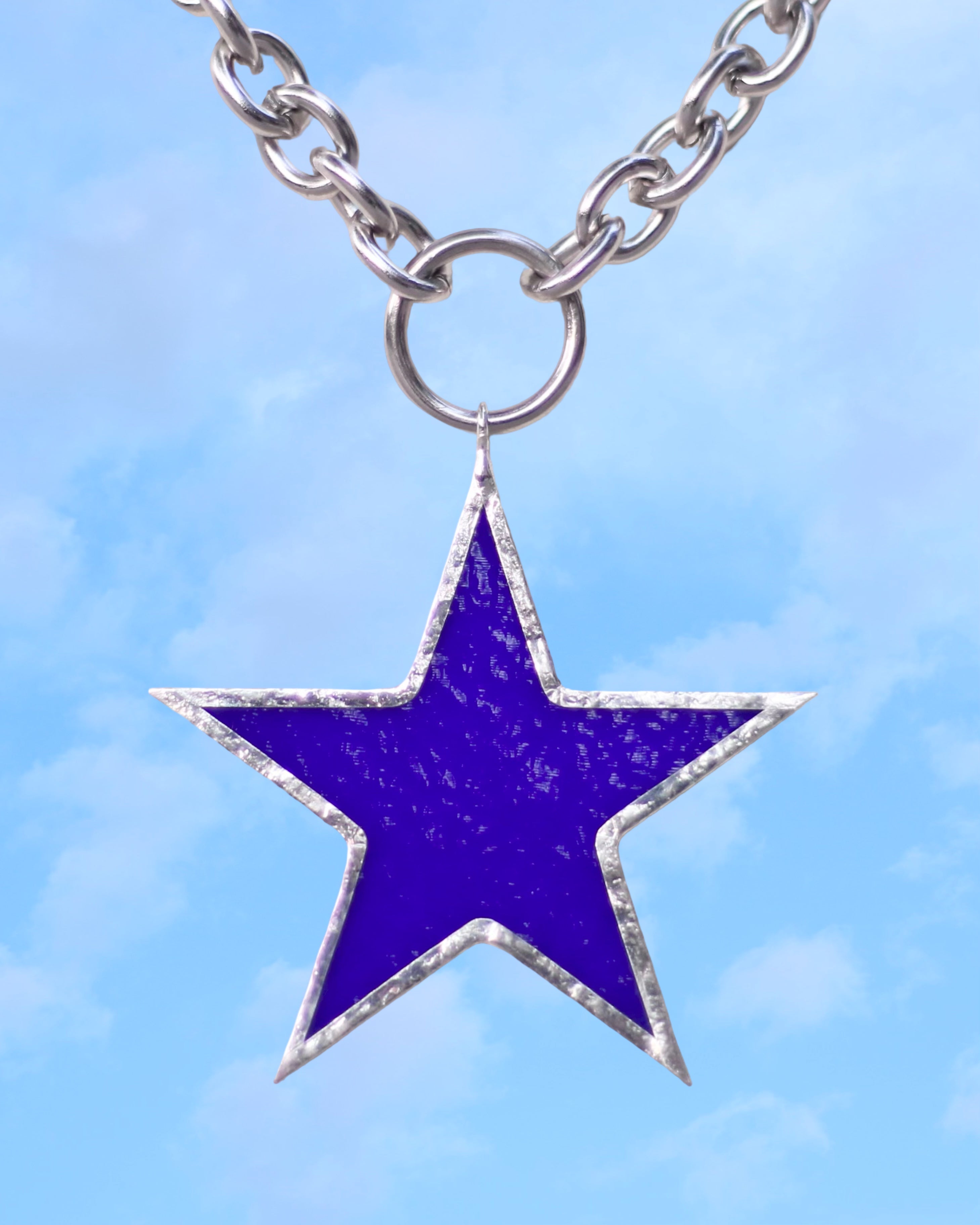 Cobalt Blue Star Necklace